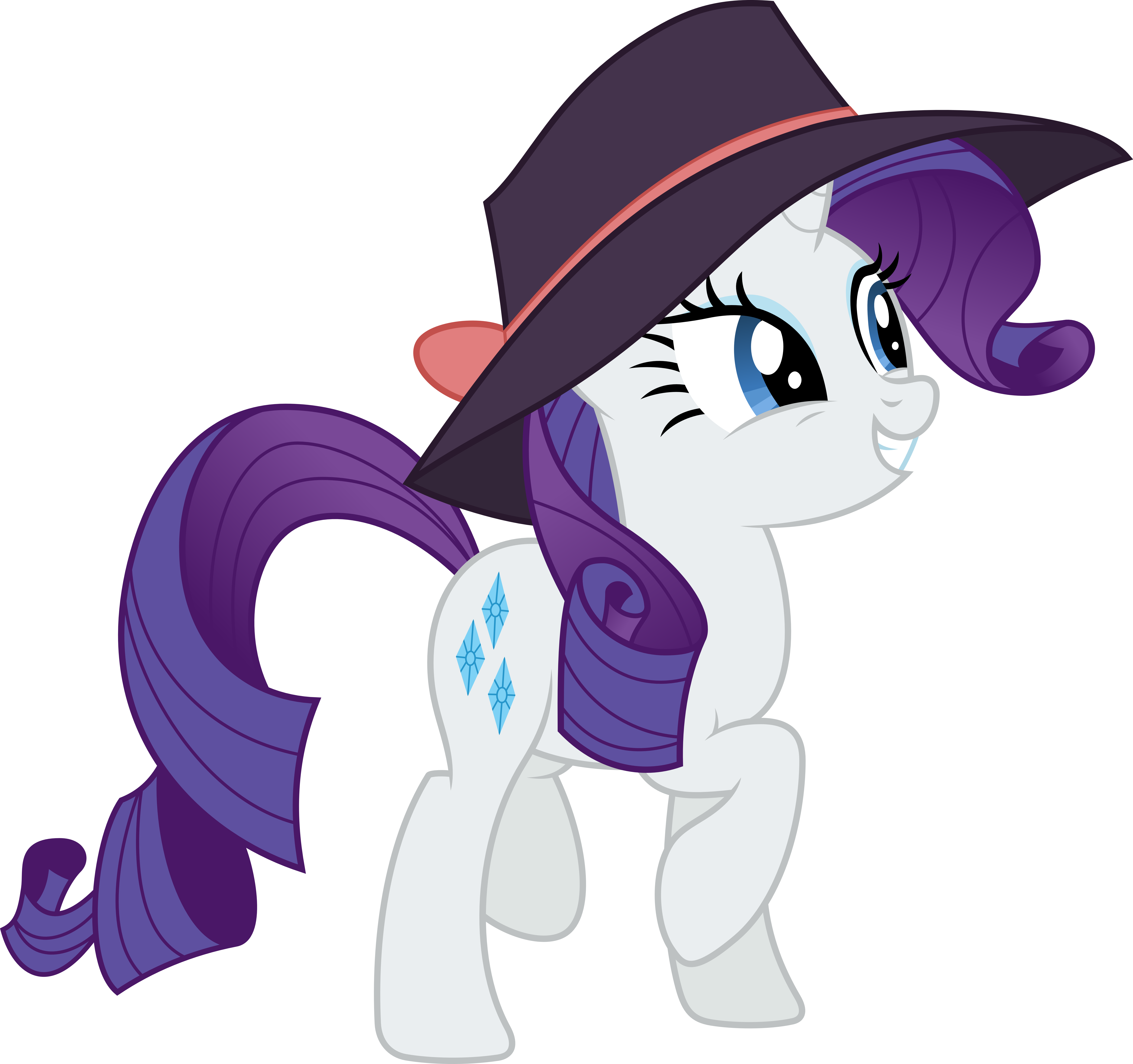 Rarity is happy and cute (Vector) by Chrzanek97