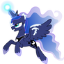 Princess Luna against blizzard (Vector)