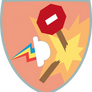 Rainbow Crash badge (Vector)