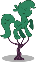 Pony shaped sapling (Vector)