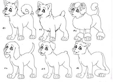 Puppy adopt lineart