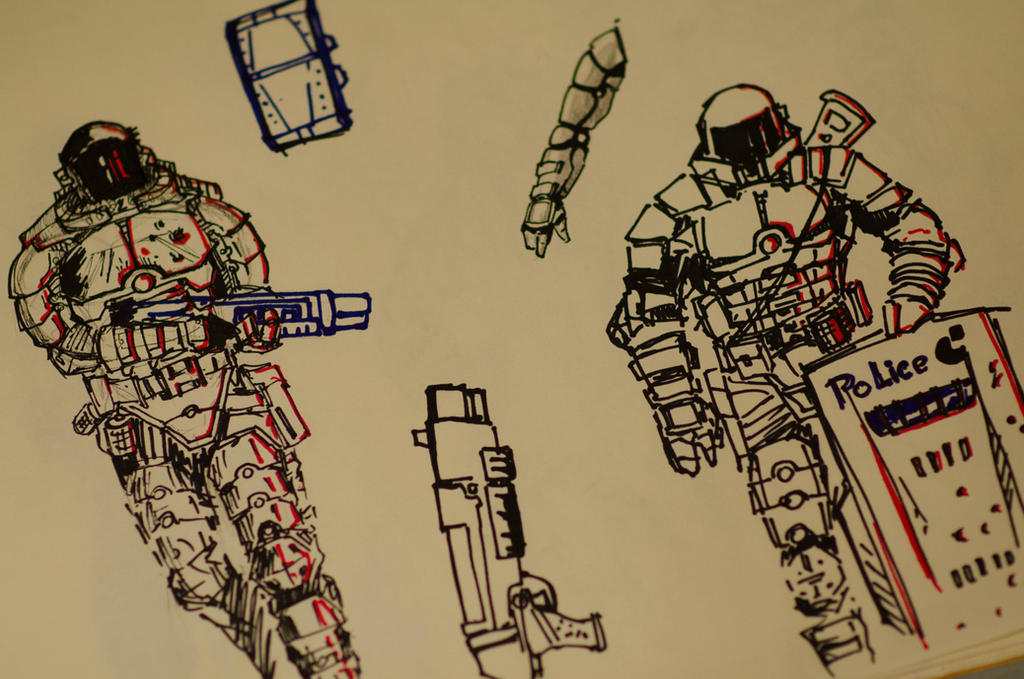 Police Rockets Drawings Police, quick sketches by SeeleDS on DeviantArt