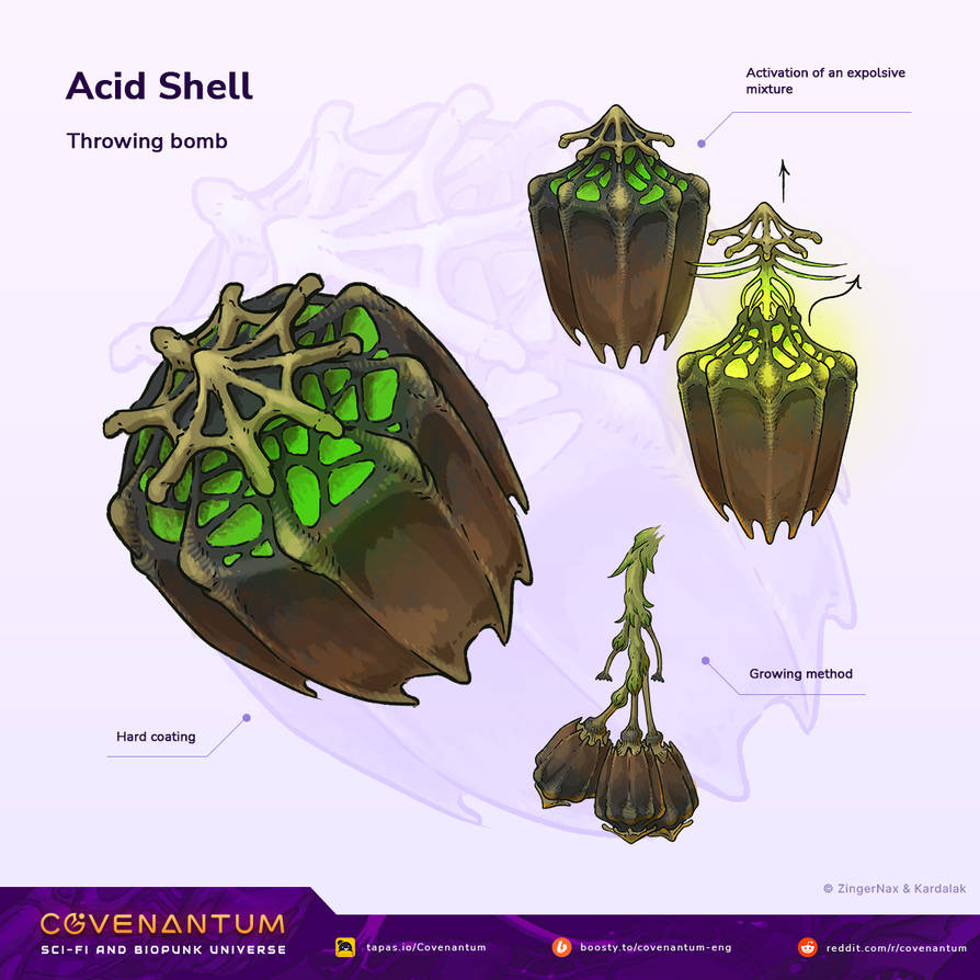 Acid Shell. Biopunk bomb. Concept art. by ZingerNax on DeviantArt