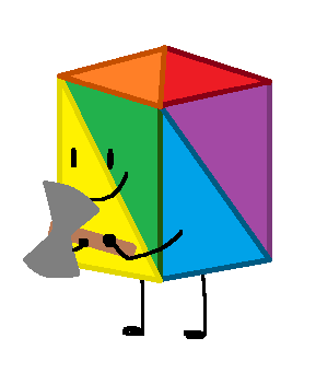 Rainbow Cube Holding An Axe by alexlion0511 on DeviantArt