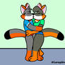 Gray foxes kissing (Shirt and Underwear)