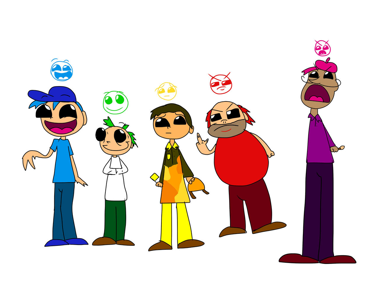 Humanized GD Difficulty Faces (Part 1) by Ninety48 on DeviantArt