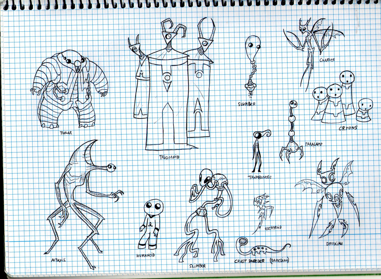 Alien Random Drawing Random alien species by zimvader42 on DeviantArt