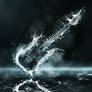 Exploding Water Guitar Wallpaper