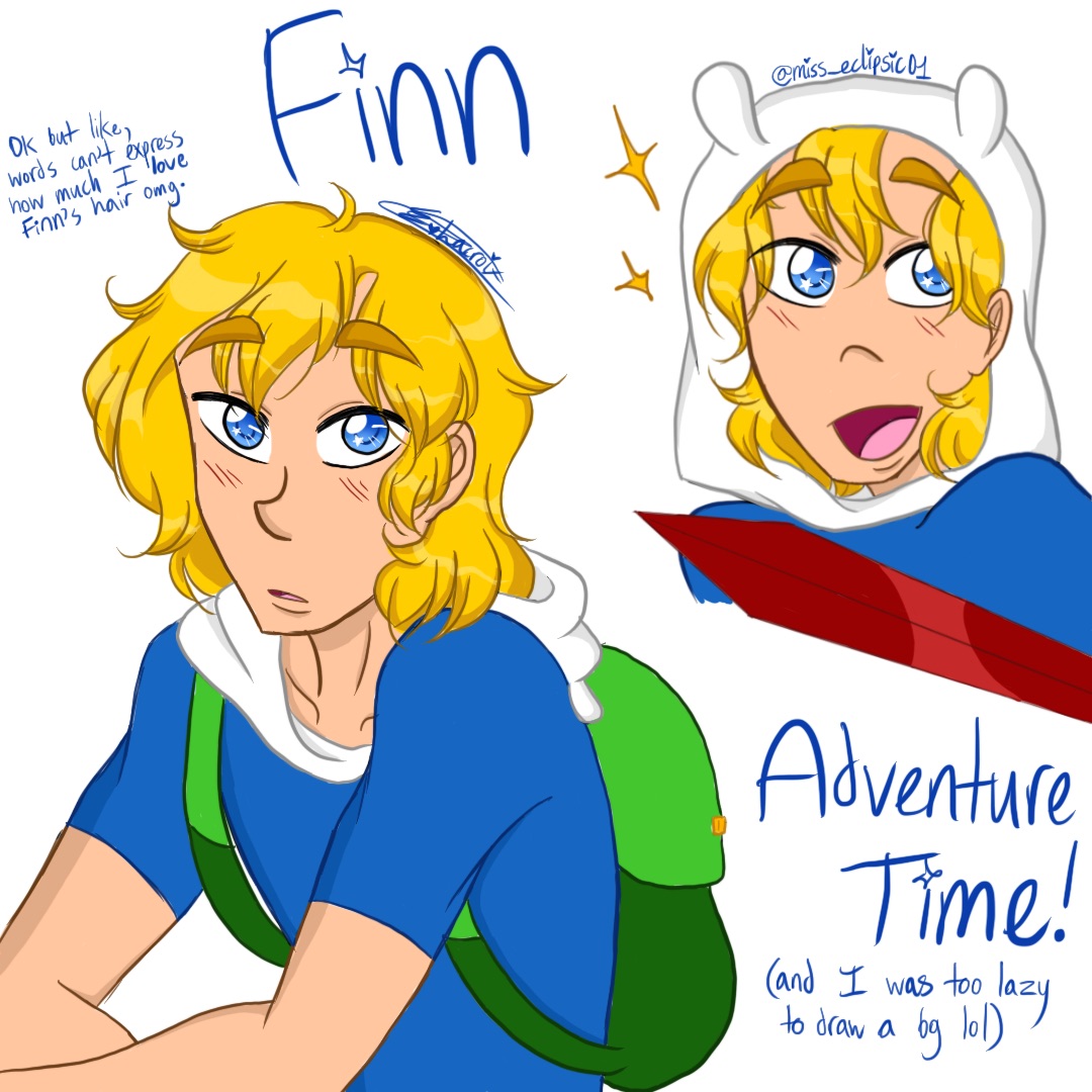 photo Adventure Time Finn Long Hair finn adventure time fanart ft his