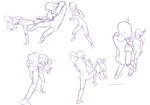 Fight perspective and poses training by Scorch-Art