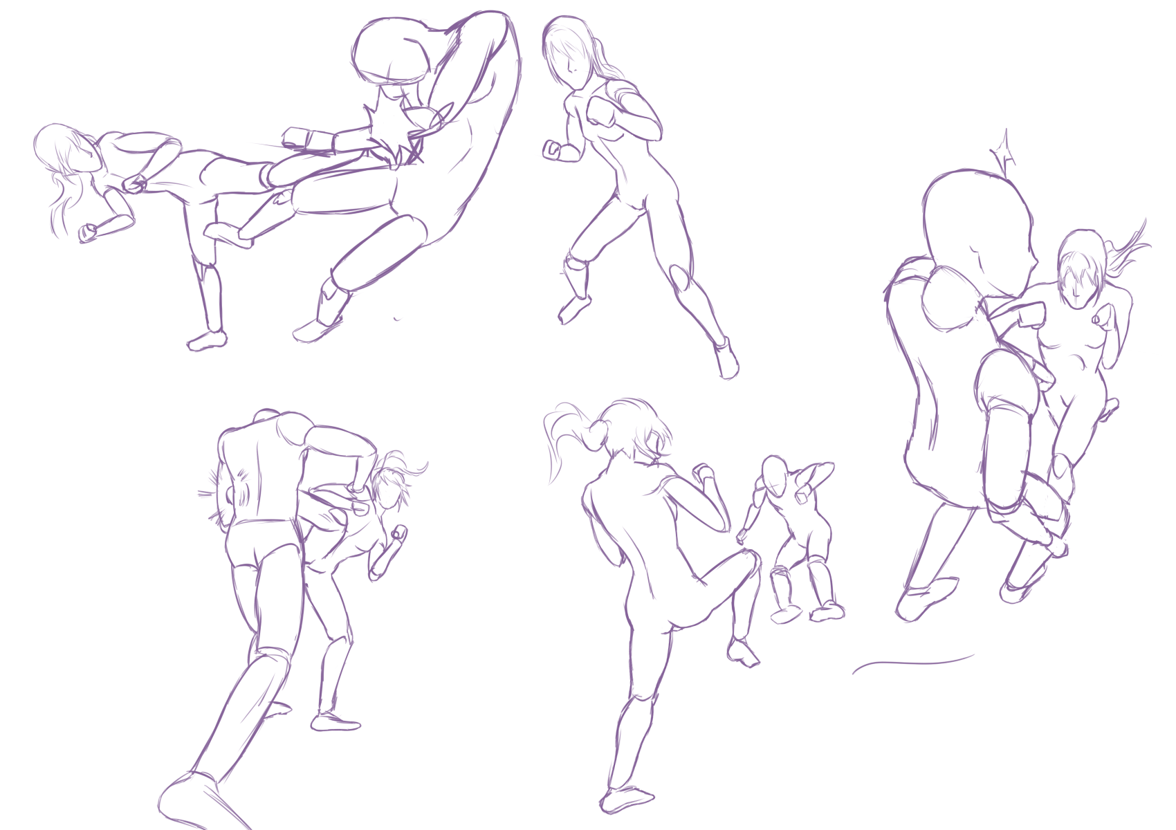 Fight perspective and poses training