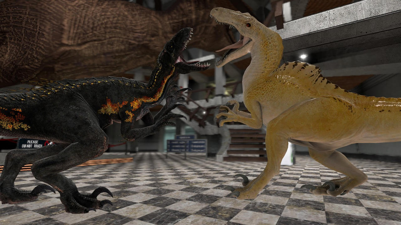INDOMINUS REX vs INDORAPTOR vs RAPTOR SQUAD - Jurassic World Evolution 2 
