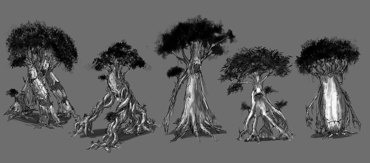 Tree Creatures by Baranha on DeviantArt