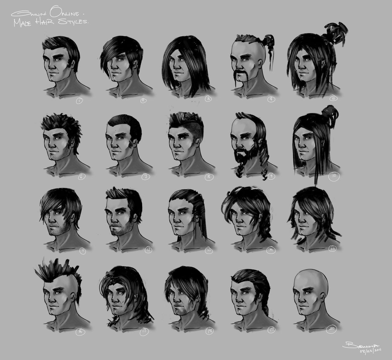HOW TO DRAW: 3 Types of Male Hairstyle by Amboy-Matuto on DeviantArt