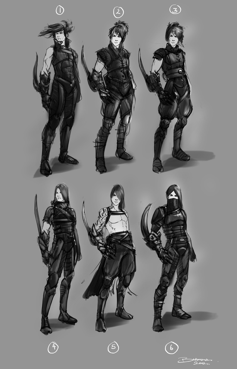 Shinrea Comic Character Concepts