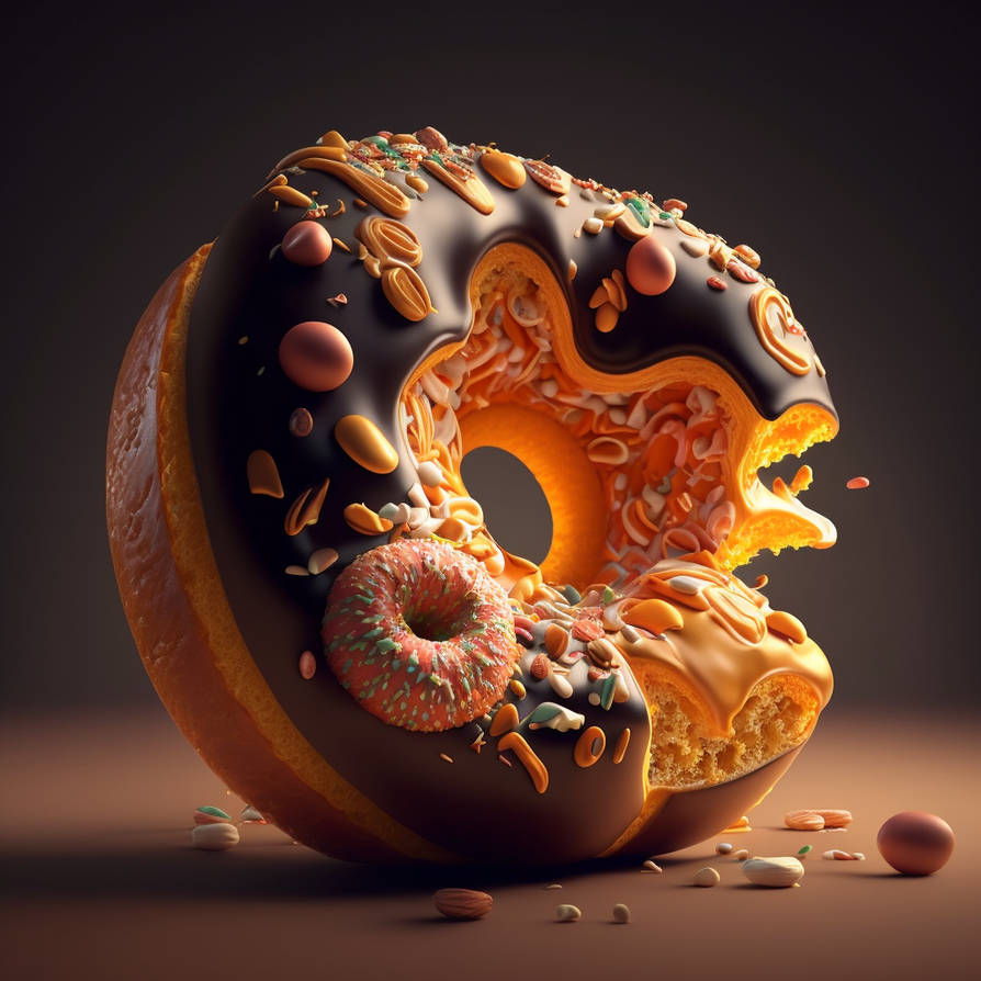 Bite chocolate Donute by syntaxDE on DeviantArt