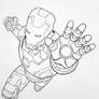 Iron man line drawing