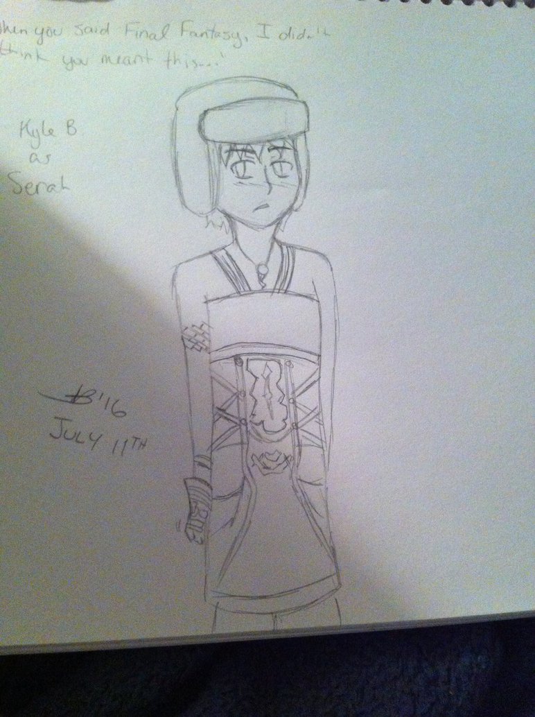 .:Kyle Cosplaying as Serah Farron:.