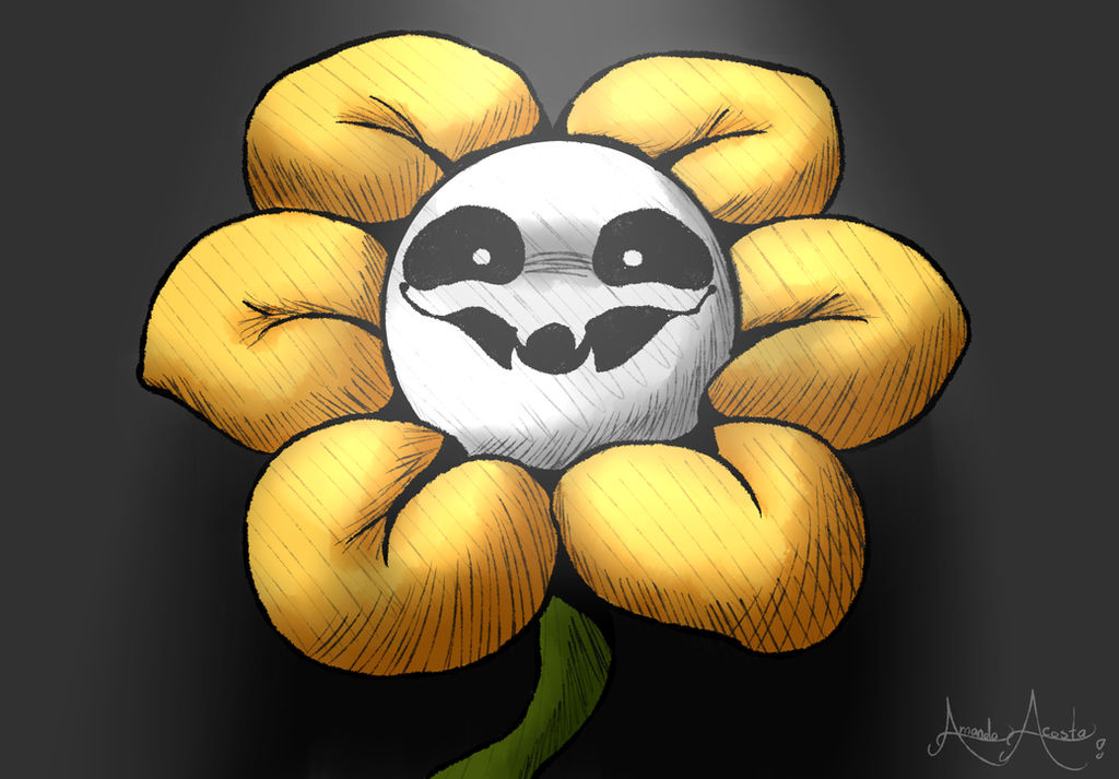 Flowey Behind Flowey Undertale - Fanart by EmeriWatson on DeviantArt