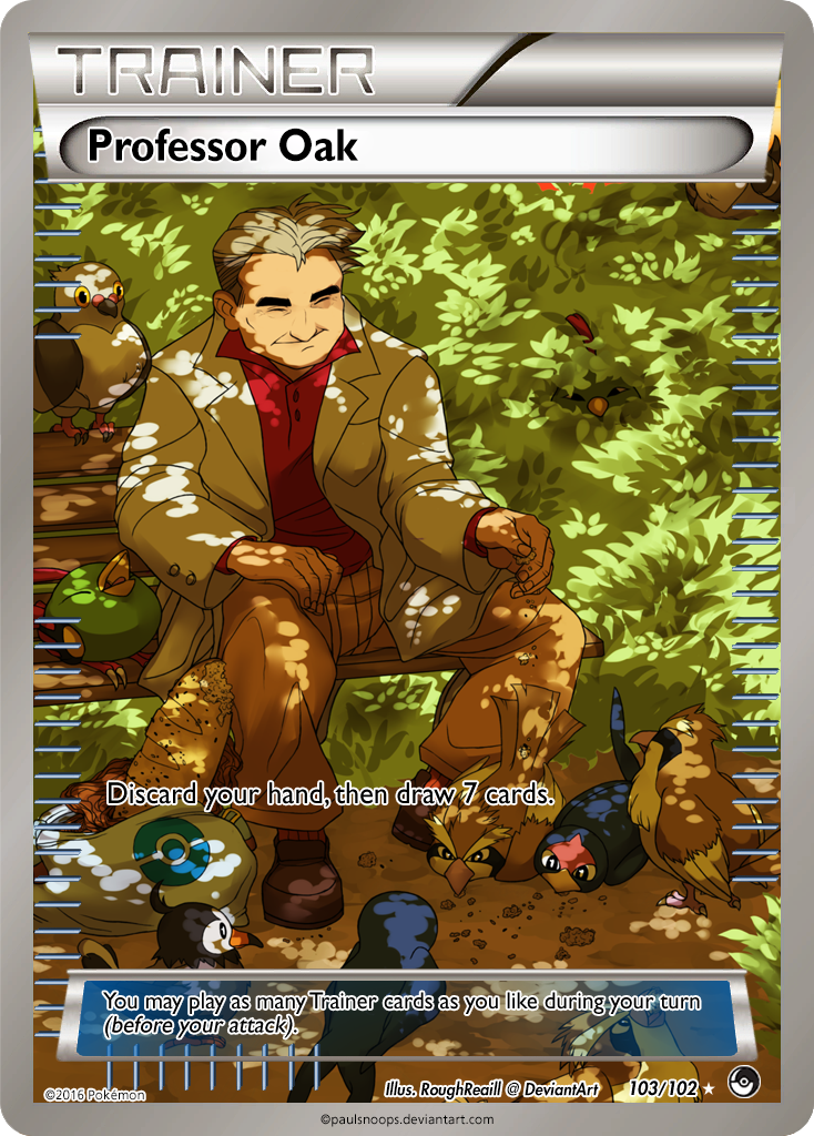 Professor Oak (103/102) by paulsnoops on DeviantArt