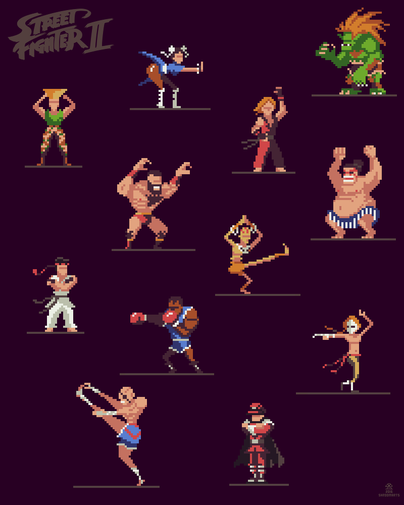 Street Fighter 2 Pixelart