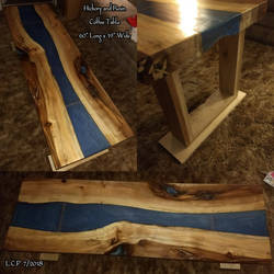 Hickory and Resin River Coffee Table