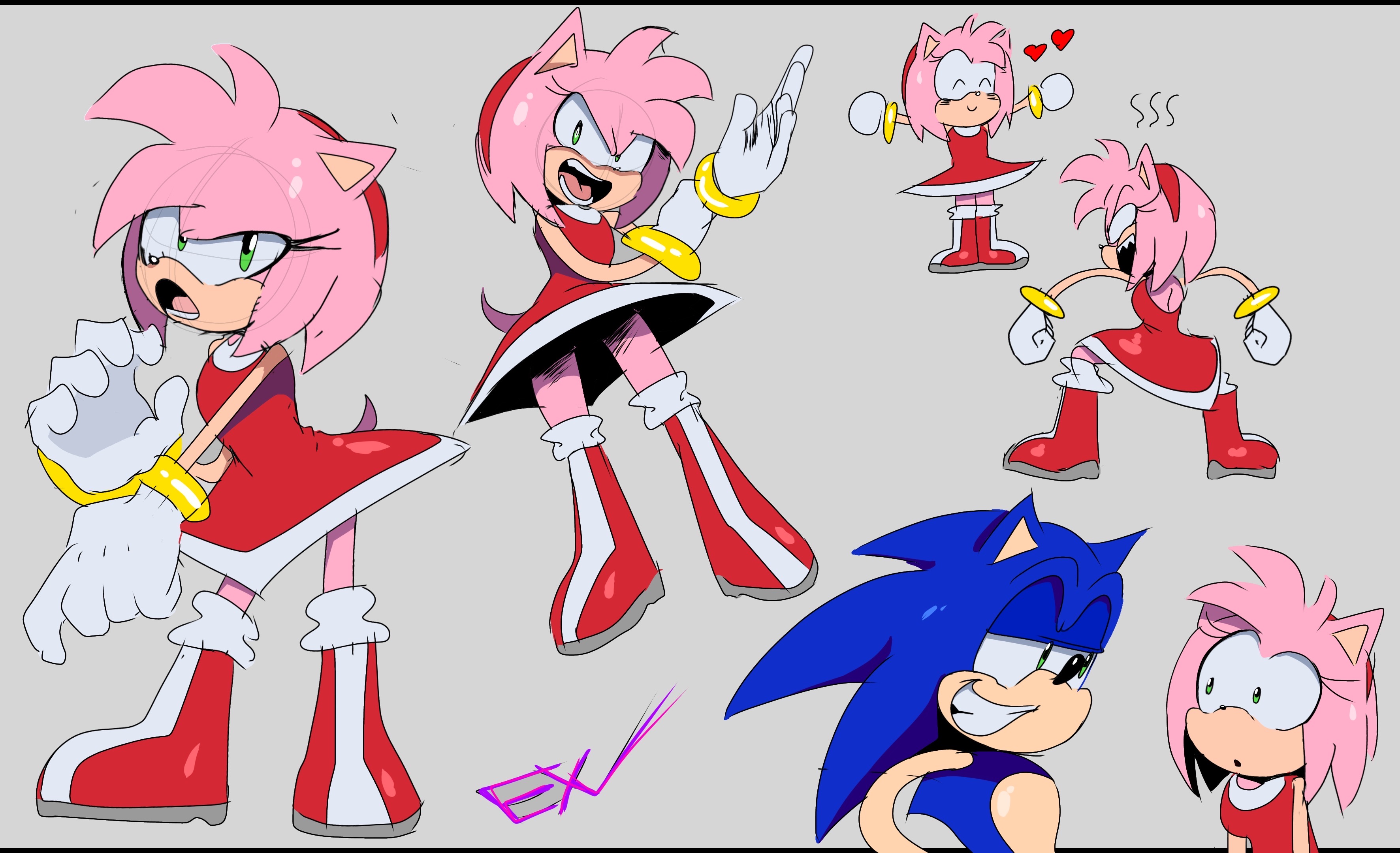 Sus Amy Amy Rose - Sonic The Hedgehog by EXHALOART on DeviantArt