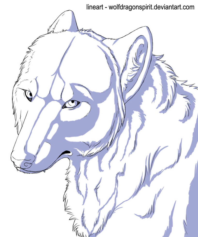 Free Wolf Lineart by WolfDragonSpirit on DeviantArt