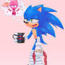 sonic pensando en lo que le gusta