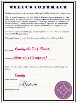 Contract for Candy