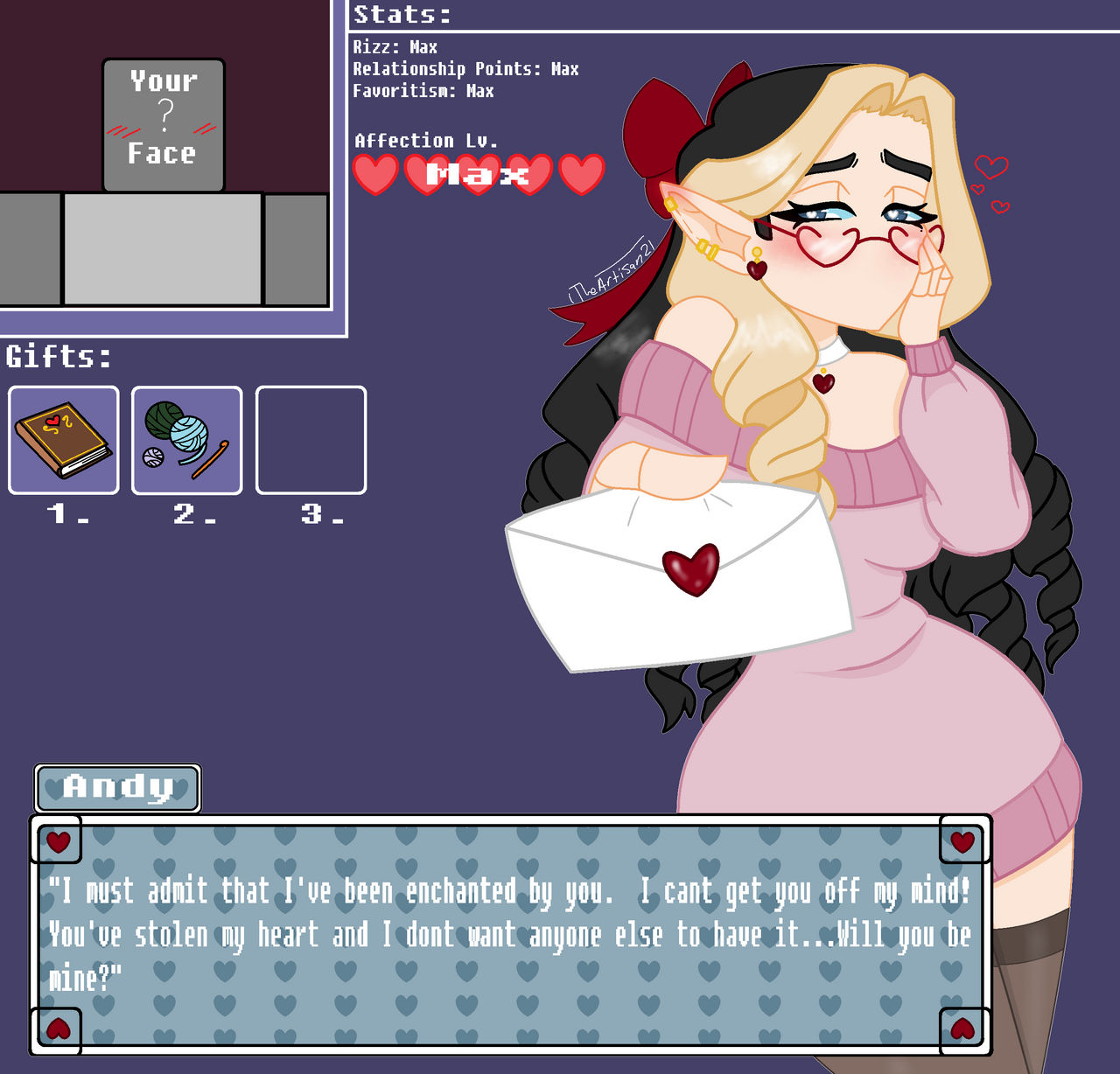 Dating Sim Character Reference Dating Sim Doodle by theartisan2 on DeviantArt