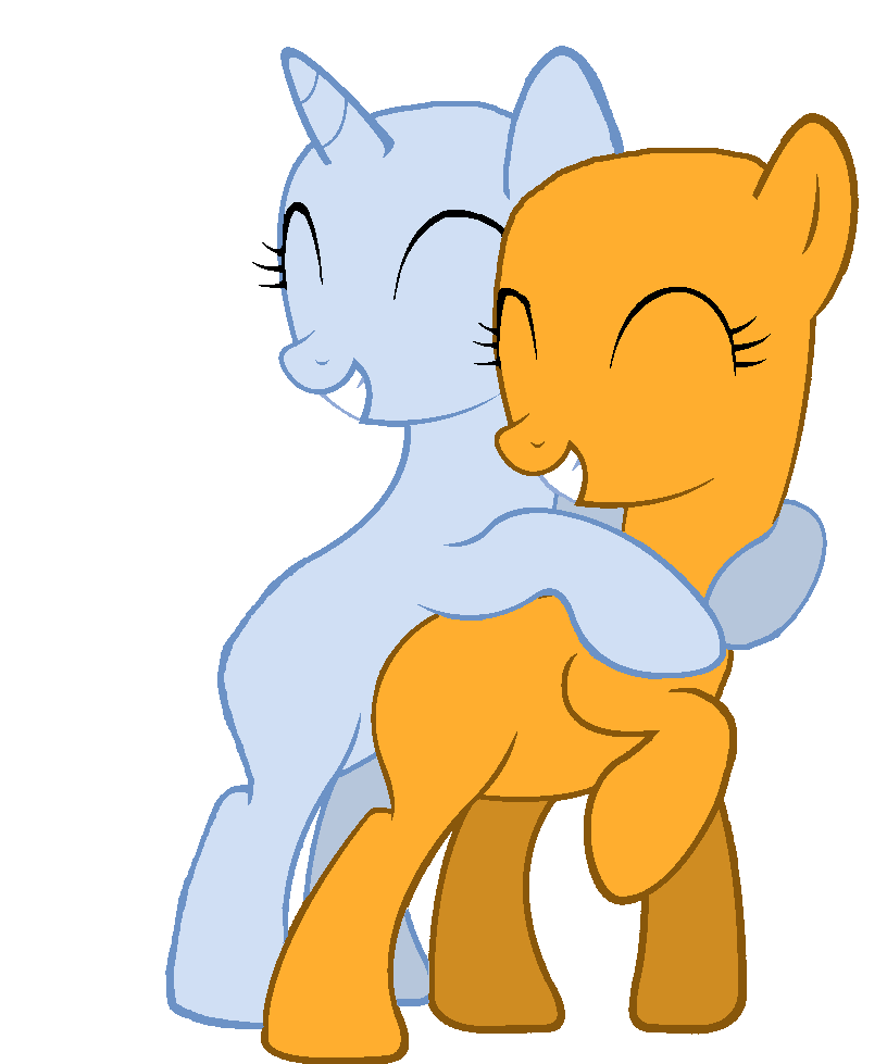 MLP Base Two ponies - hug by CeriseEliCore on DeviantArt.