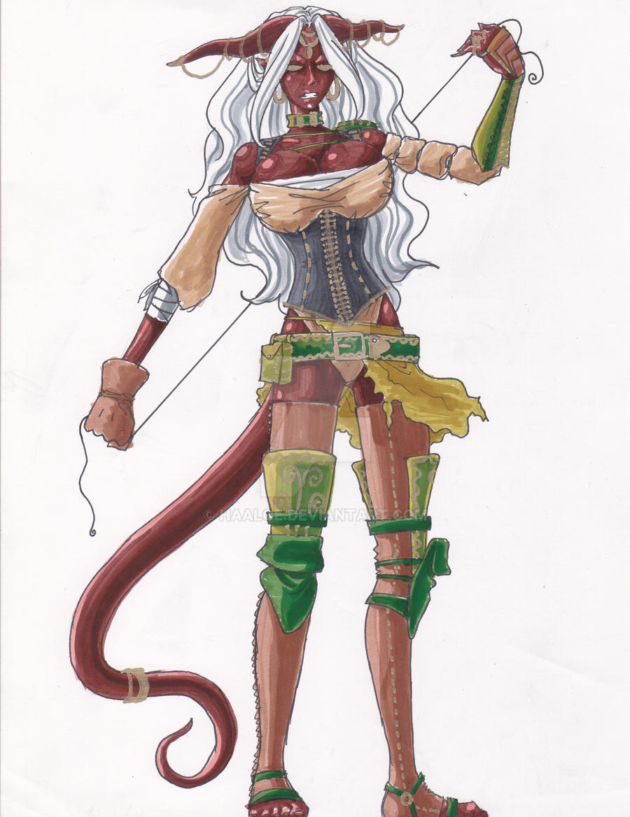 Colored Tiefling Ranger By Haaloe On DeviantArt.