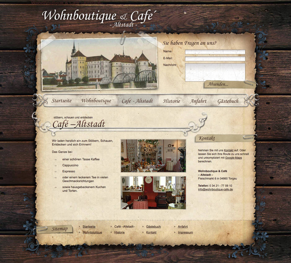 Antique-Furniture-Cafe Website