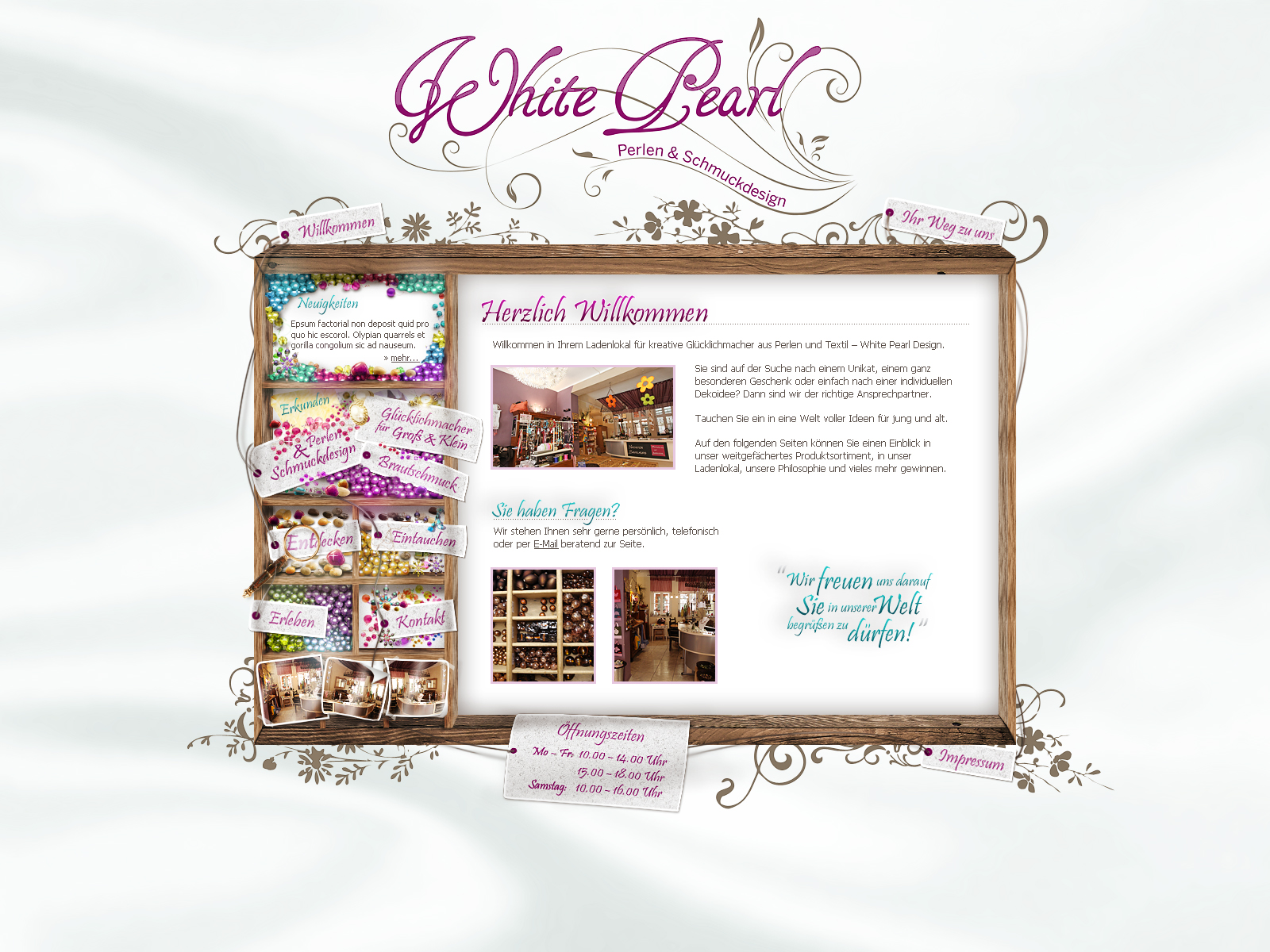 jewelry and beads webdesign