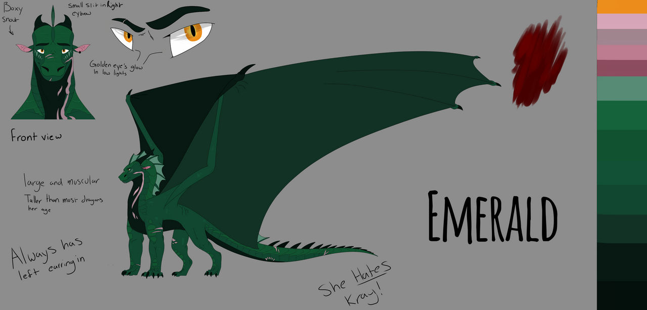Emerals Reference Drawing Emerald Reference Sheet (UPDATED VERSION) by emrysden on DeviantArt