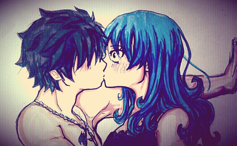 fairy tail : Gruvia kiss