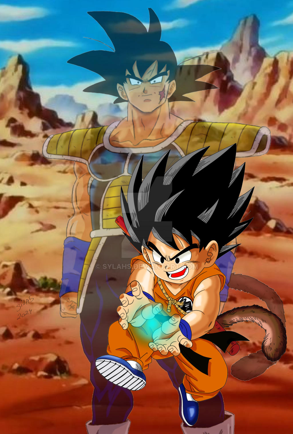 Goku Kid E Bardok by sylahs on DeviantArt