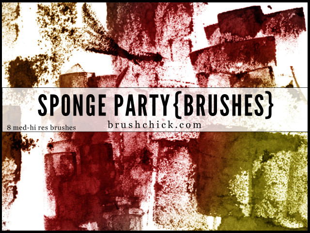 Sponge Party Brush Pack