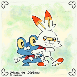 PMD Froakie and Scorbunny - Commission