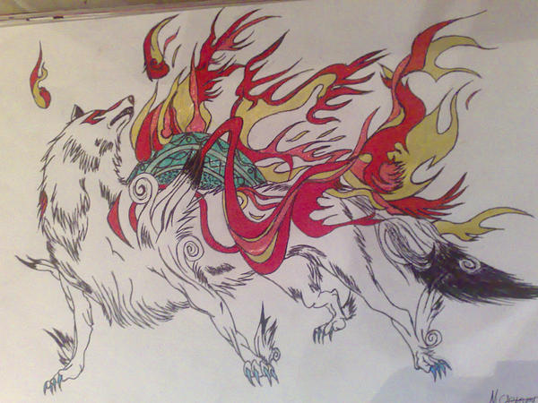 Okami drawing 1 by melly-muffin on DeviantArt