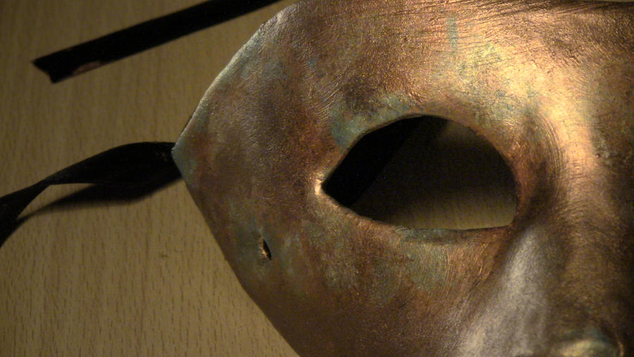 Vintage Copper Mask 3 close-up