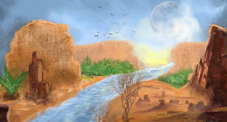 River Canyon Concept Art