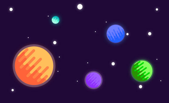 Planets: Flat Design