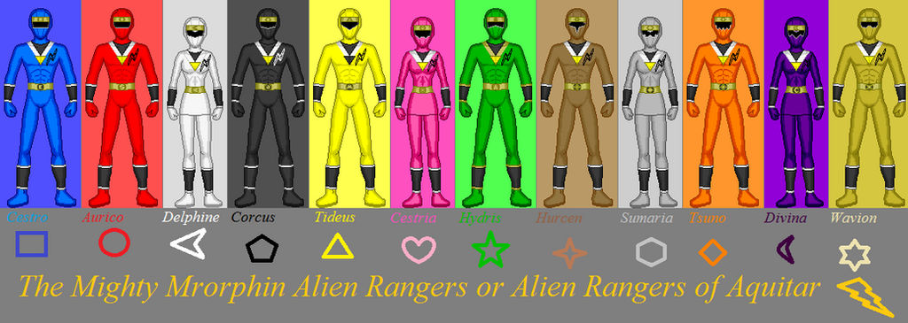 Mighty Morphin Alien Rangers of Aquitar by BullFrog747 on DeviantArt