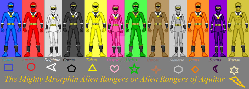 Mighty Morphin Alien Rangers of Aquitar by BullFrog747 on DeviantArt