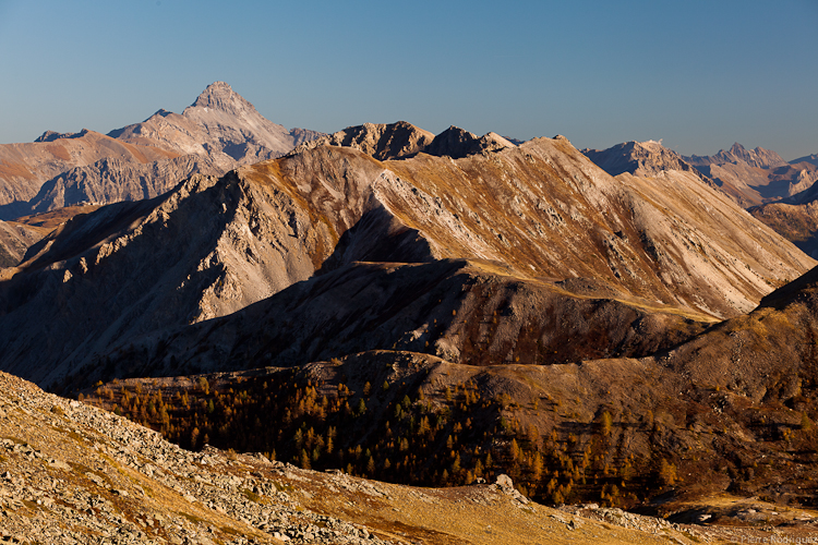 Fin de soiree sur Roche Brune, Hautes Alpes