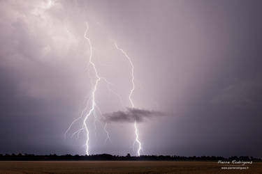 Two lightning strike