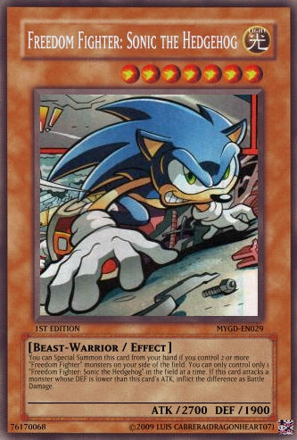 Sonic Yugioh card by dragonheart07 on DeviantArt Sonic Yugioh card by dragonheart07 on DeviantArt