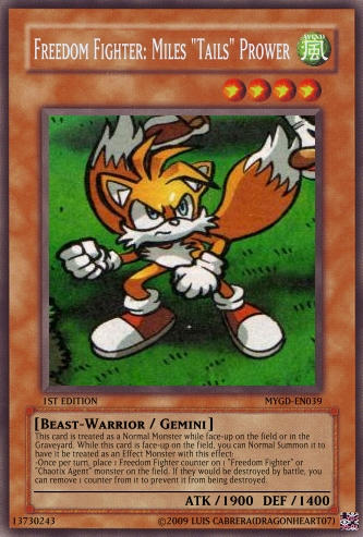 Tails Fake Yugioh card